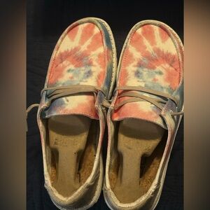 Hey Dude Wendy Boho Mandala Tie Dye slip on shoes